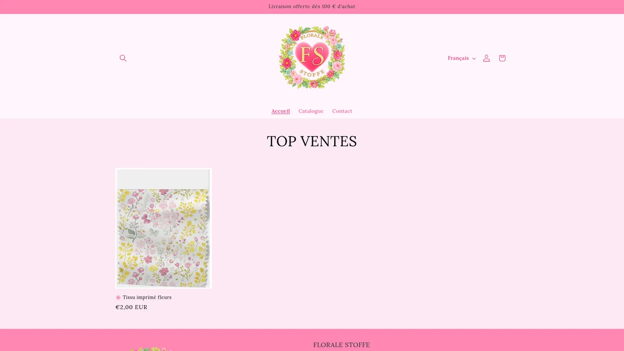 Aperçu du site FLORALE STOFFE