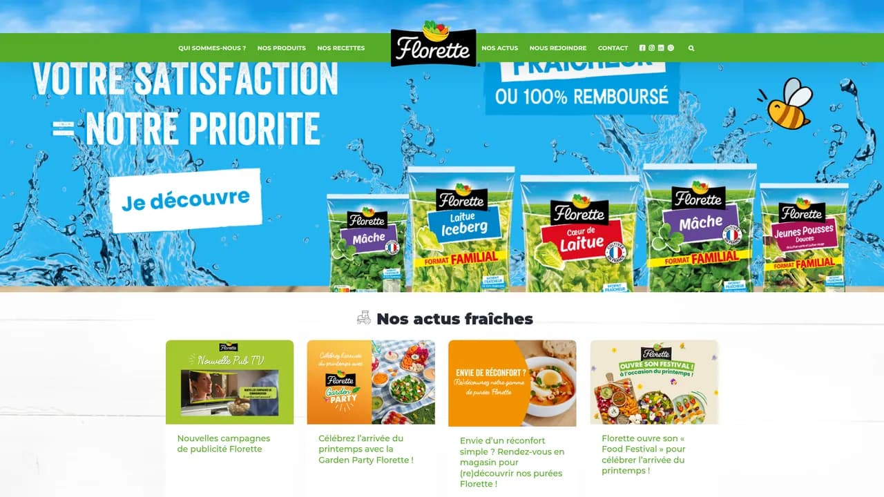 Screenshot de florette.fr