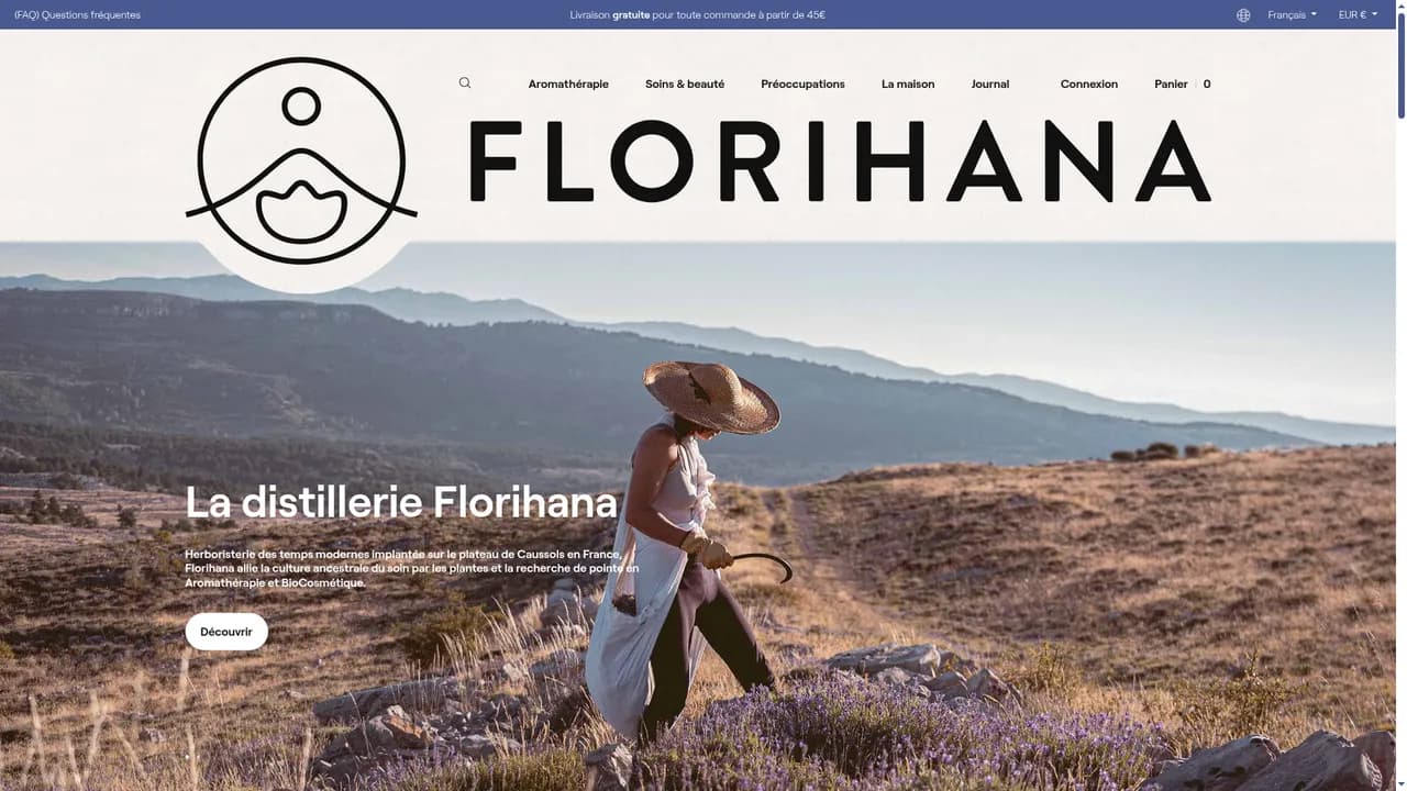 Aperçu du site Florihana, distillerie de Provence