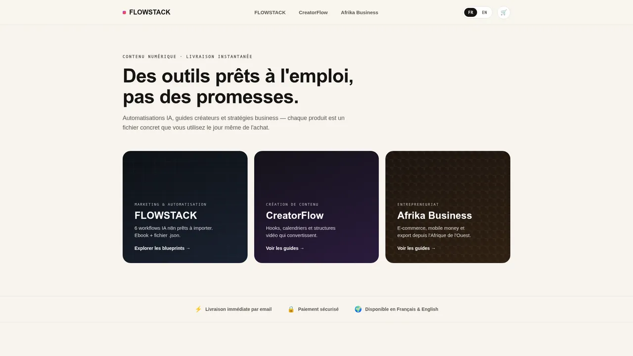 Screenshot de FLOWSTACK
