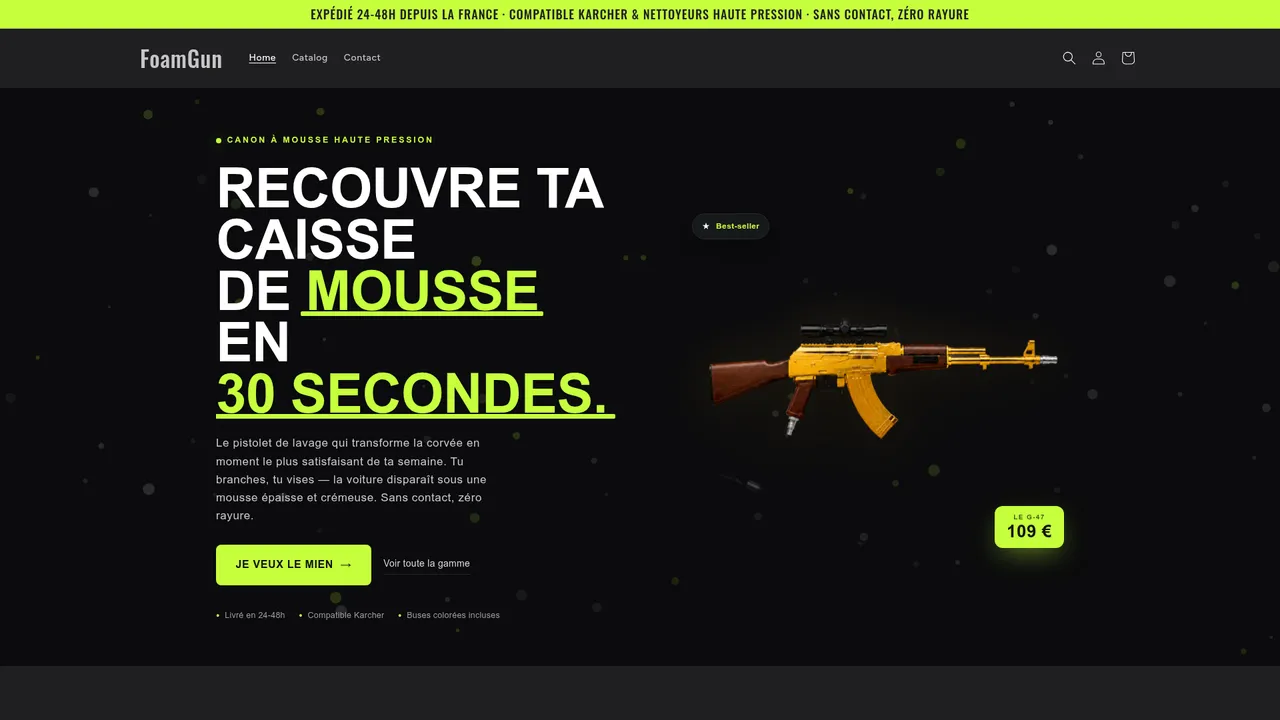 Screenshot de FoamGun