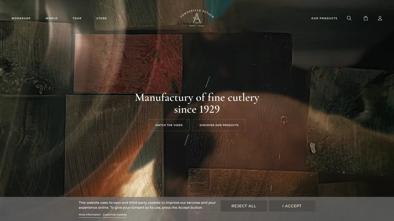 Aperçu du site Laguiole Fontenille Pataud