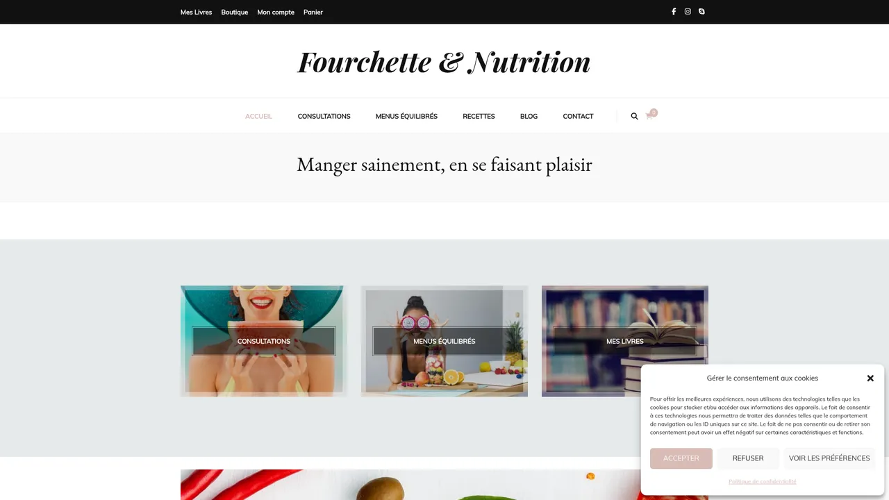 Screenshot de Fourchette et Nutrition