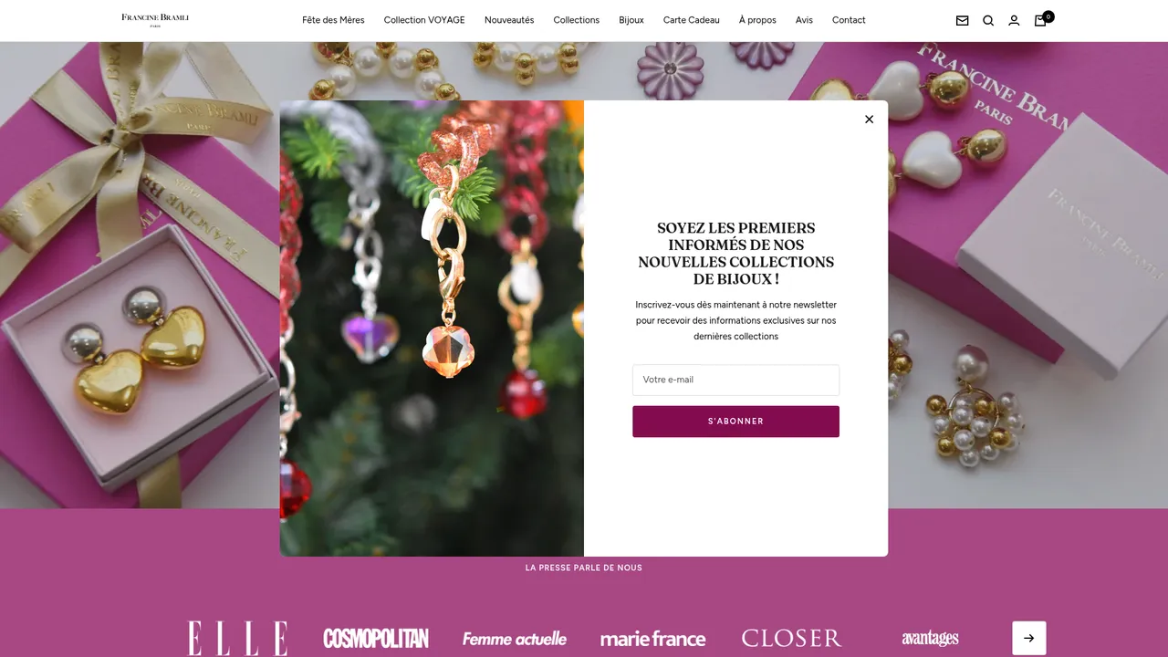 Screenshot de francine-bramli.com