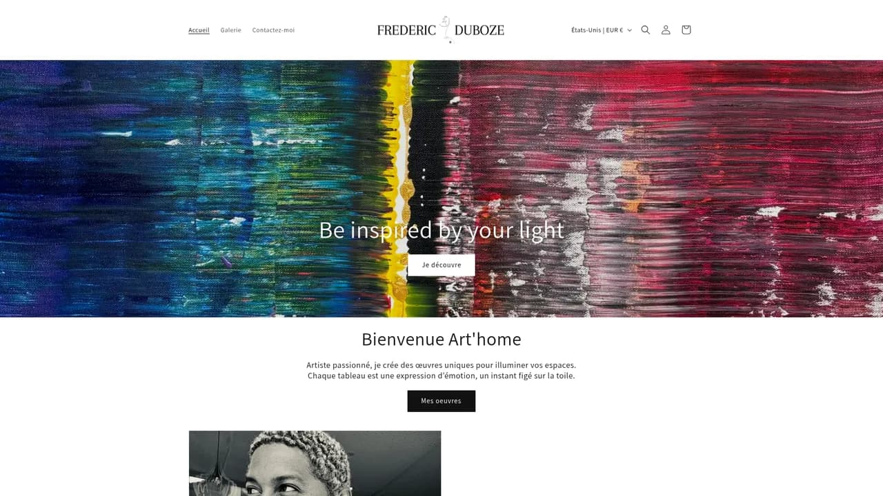 Screenshot de fredericduboze.com