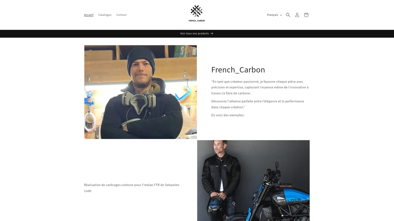Screenshot de FRENCH CARBON Shop