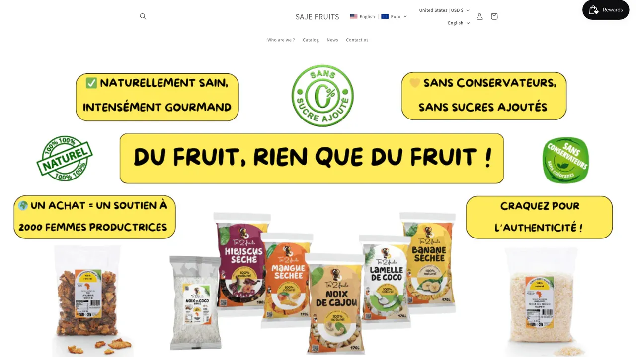 Screenshot de fruitssaje.com