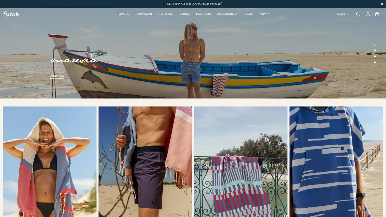 Aperçu du site Futah - Serviettes de Plage