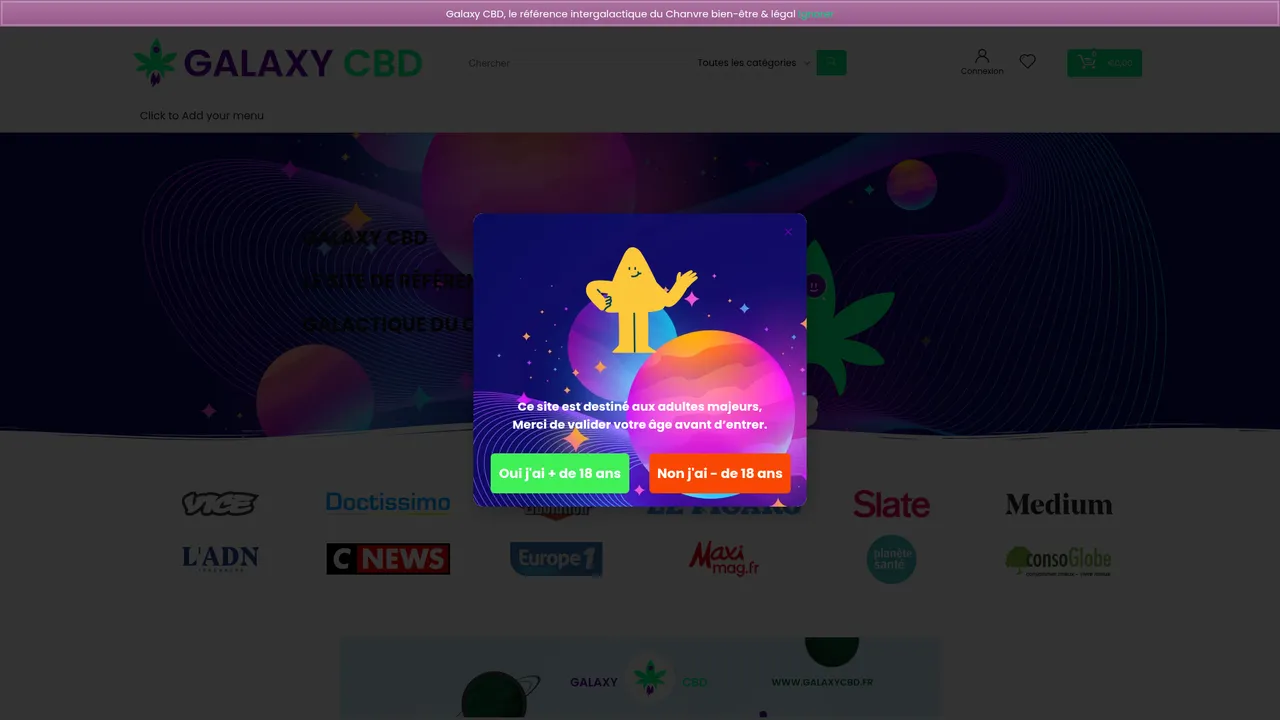 Aperçu du site Galaxycbd