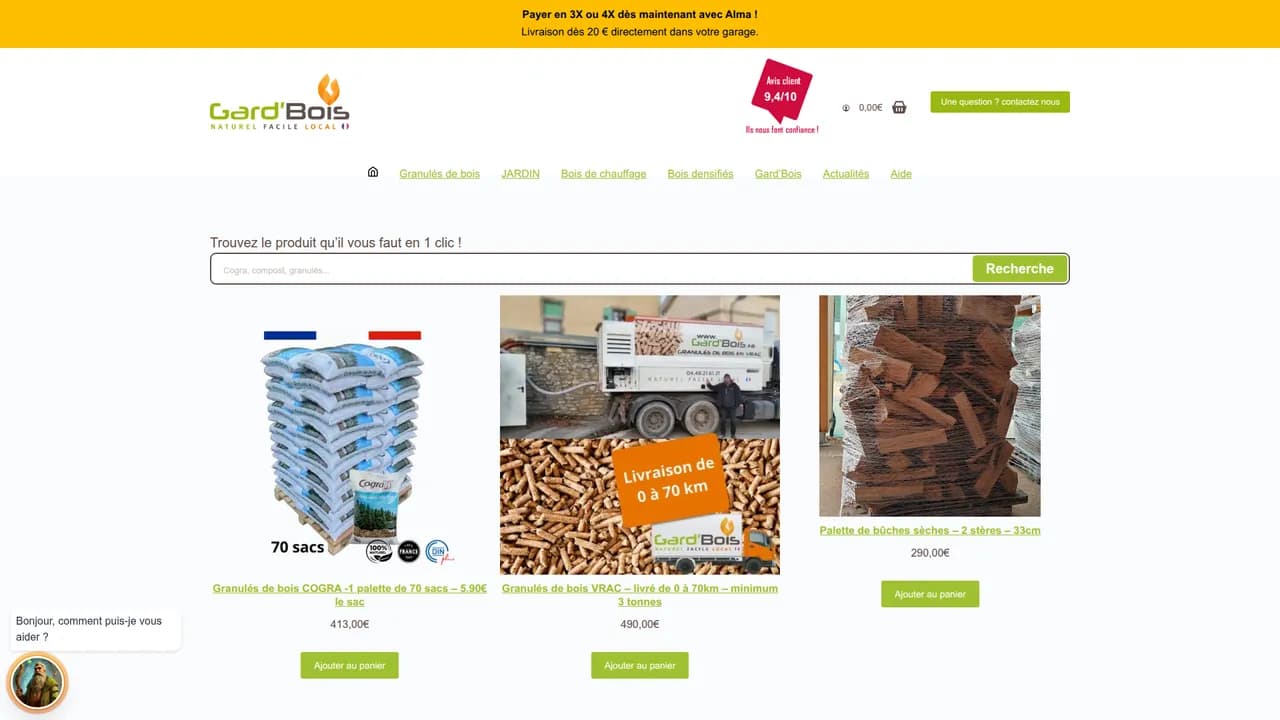 Aperçu du site Gard'Bois