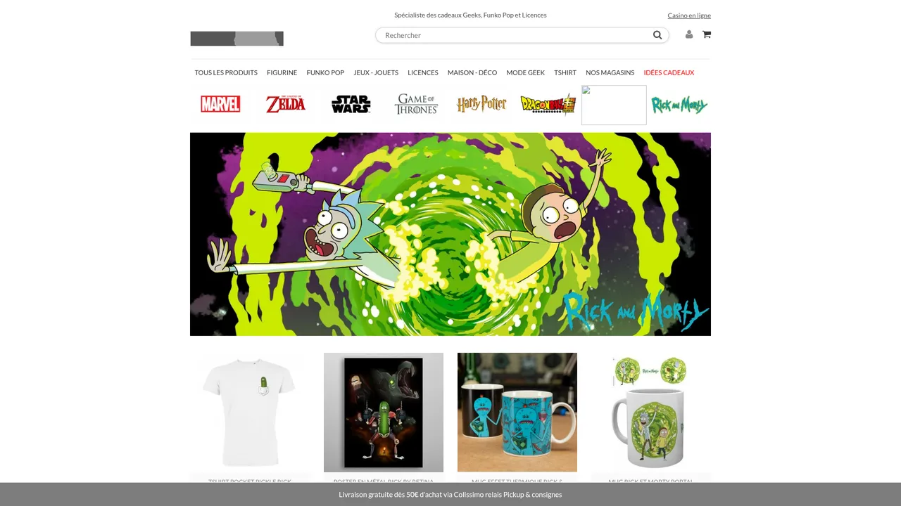 Aperçu du site GeeK Store