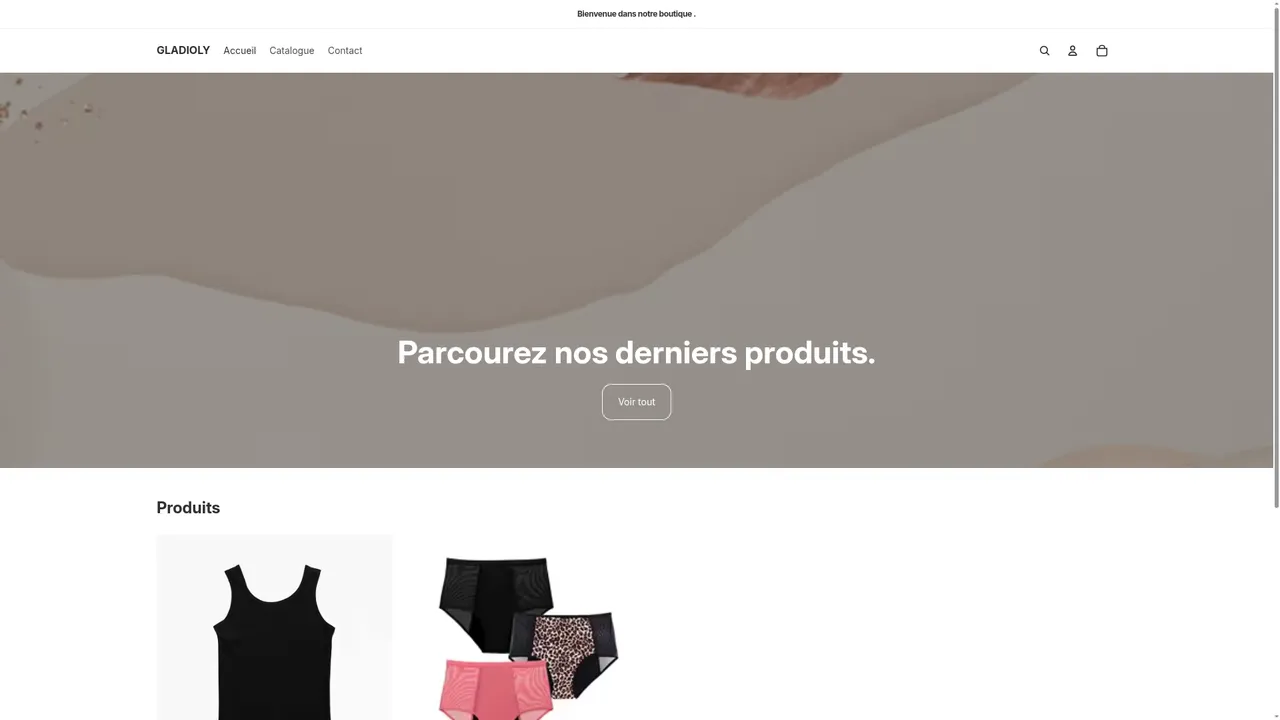 Screenshot de gladioly.com