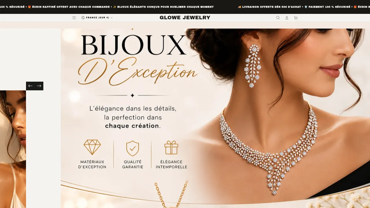 Screenshot de Glowe jewelry