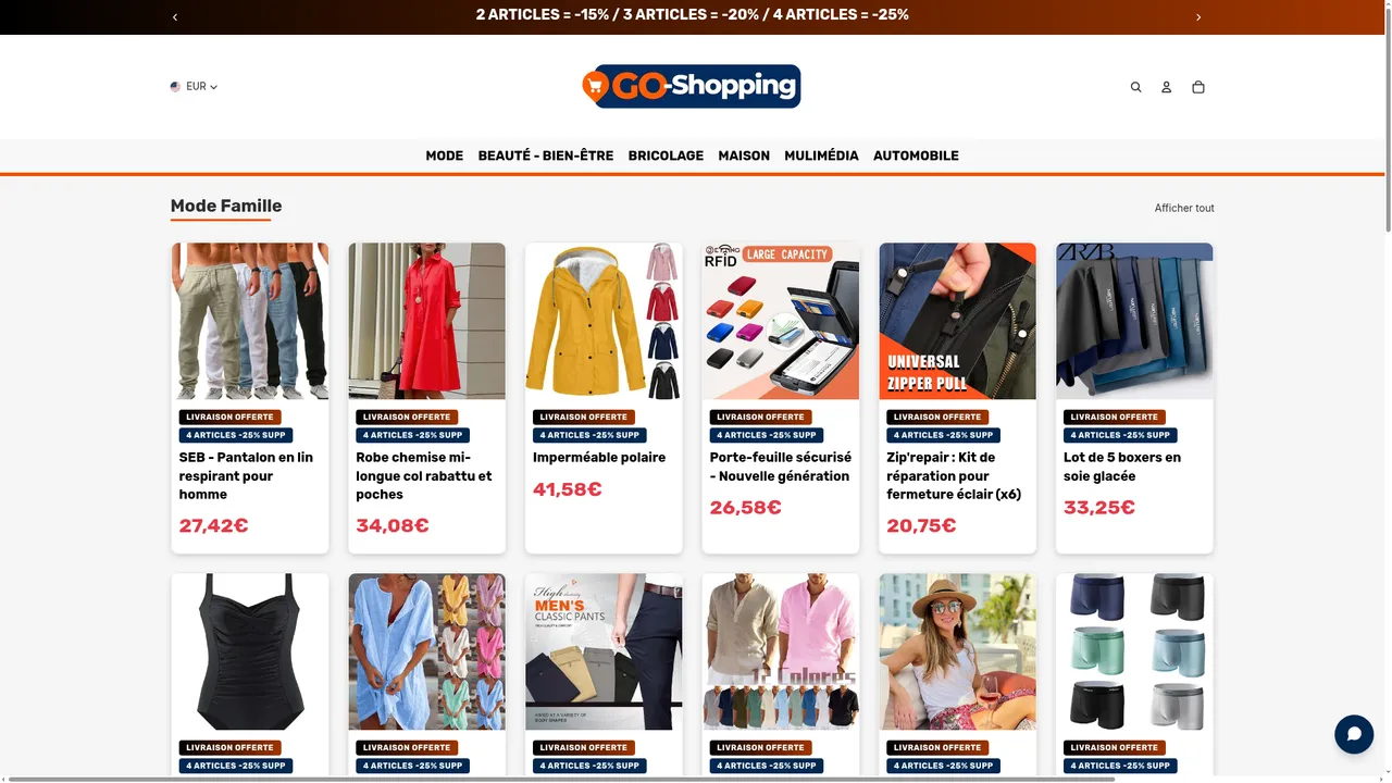 Screenshot de Go-Shopping.fr