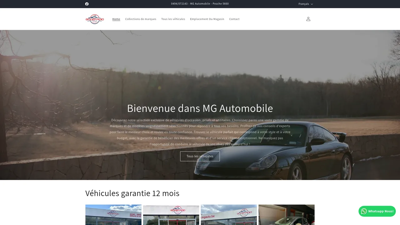 Aperçu du site Godefroid Auto