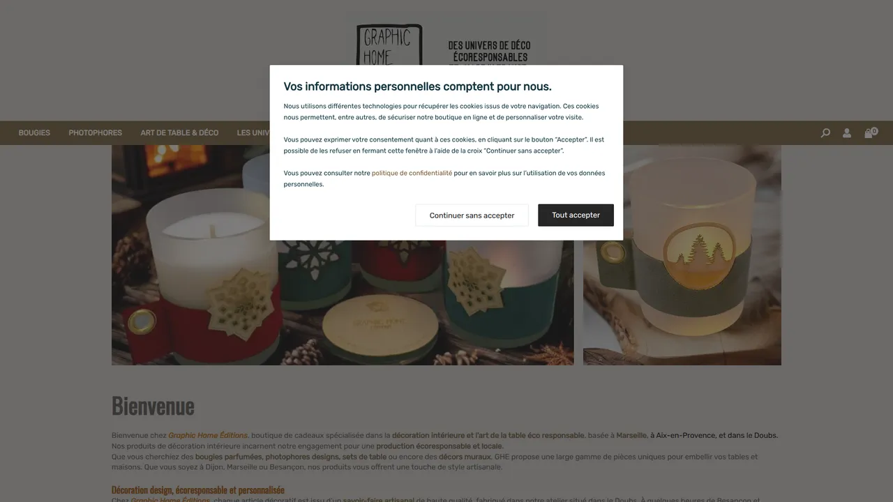 Aperçu du site Graphic Home Editions