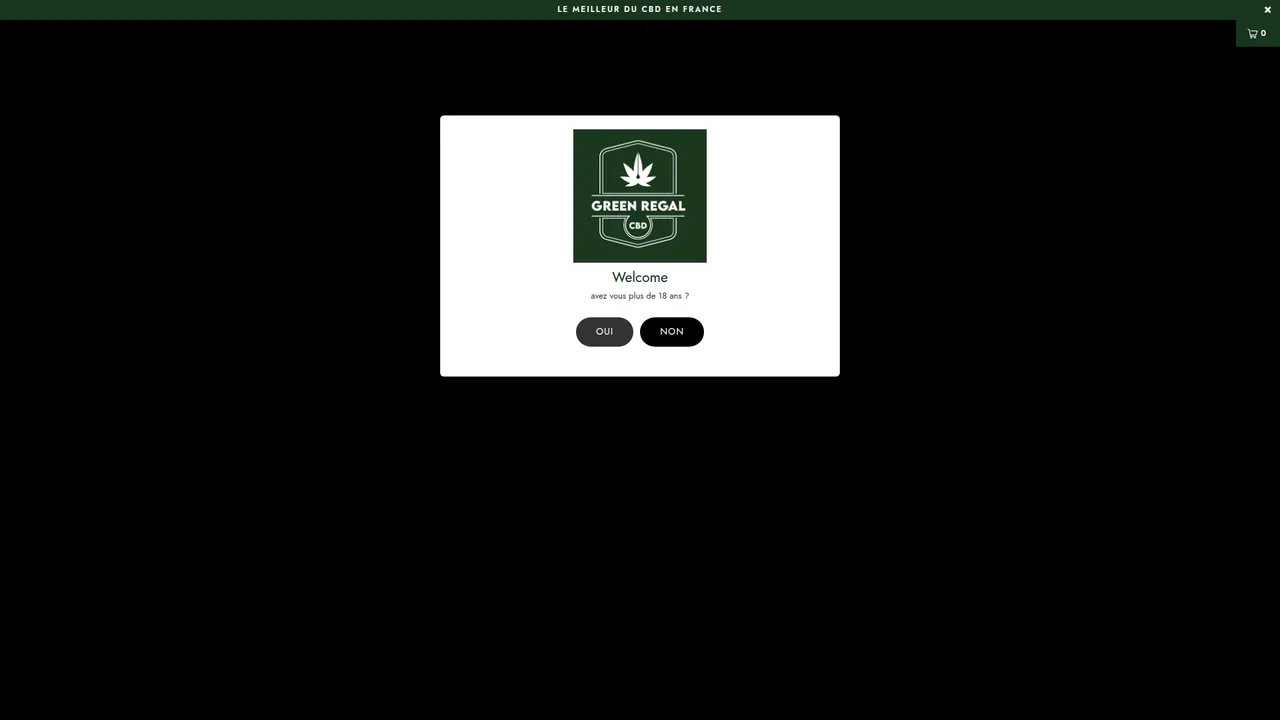 Aperçu du site GREEN REGAL CBD SHOP