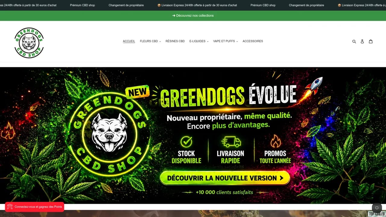 Screenshot de greendogs.fr