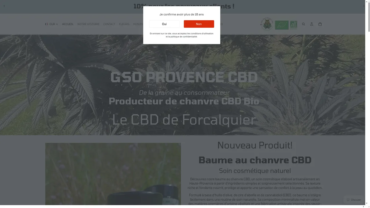 Screenshot de GSO PROVENCE CBD