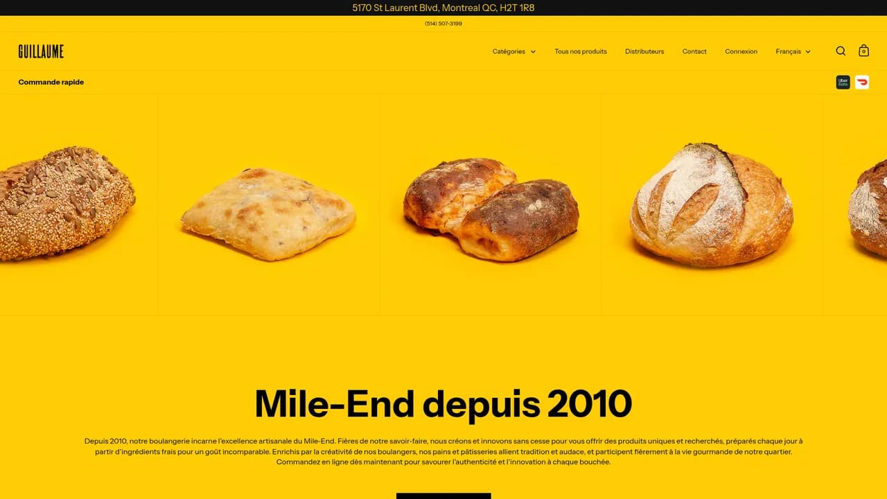 Aperçu du site Guillaume