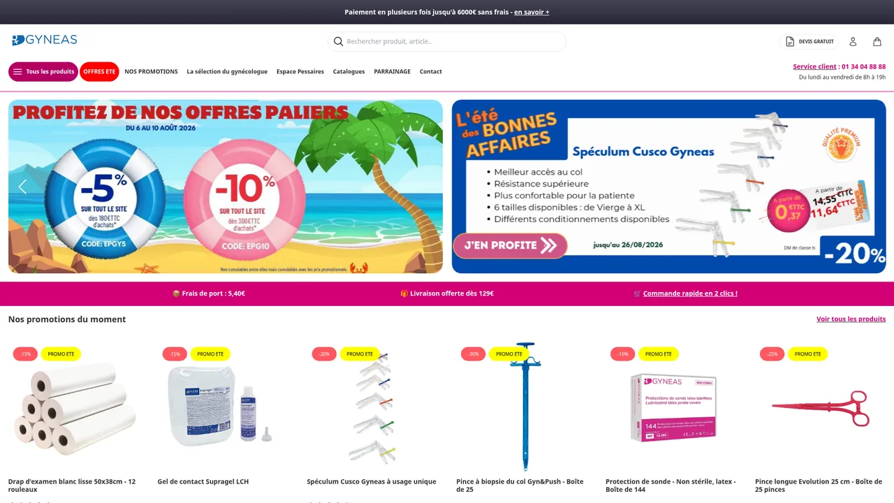 Aperçu du site GYNEAS