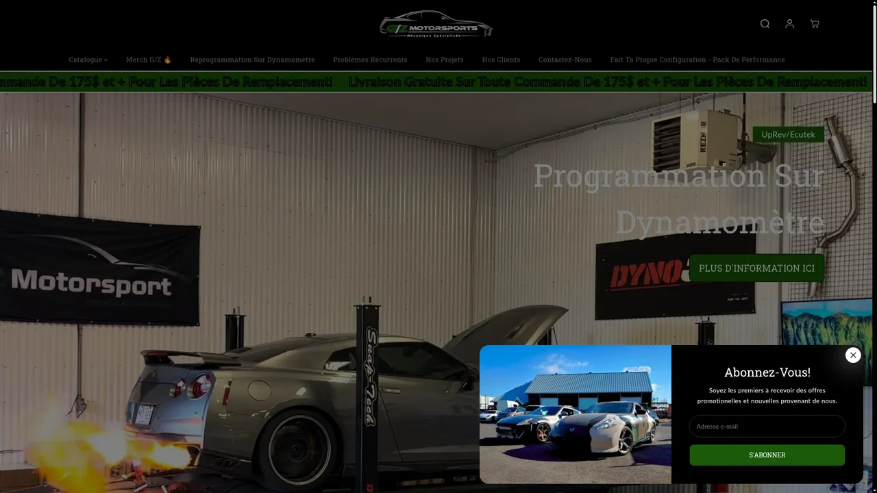 Aperçu du site G/Z Motorsport