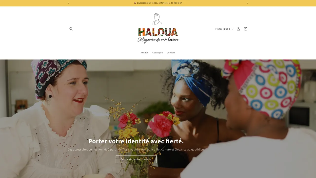 Aperçu du site Haloua création