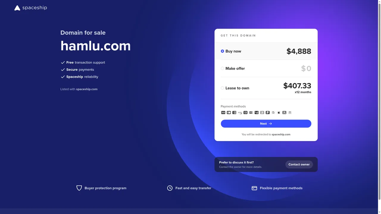 Screenshot de hamlu.com