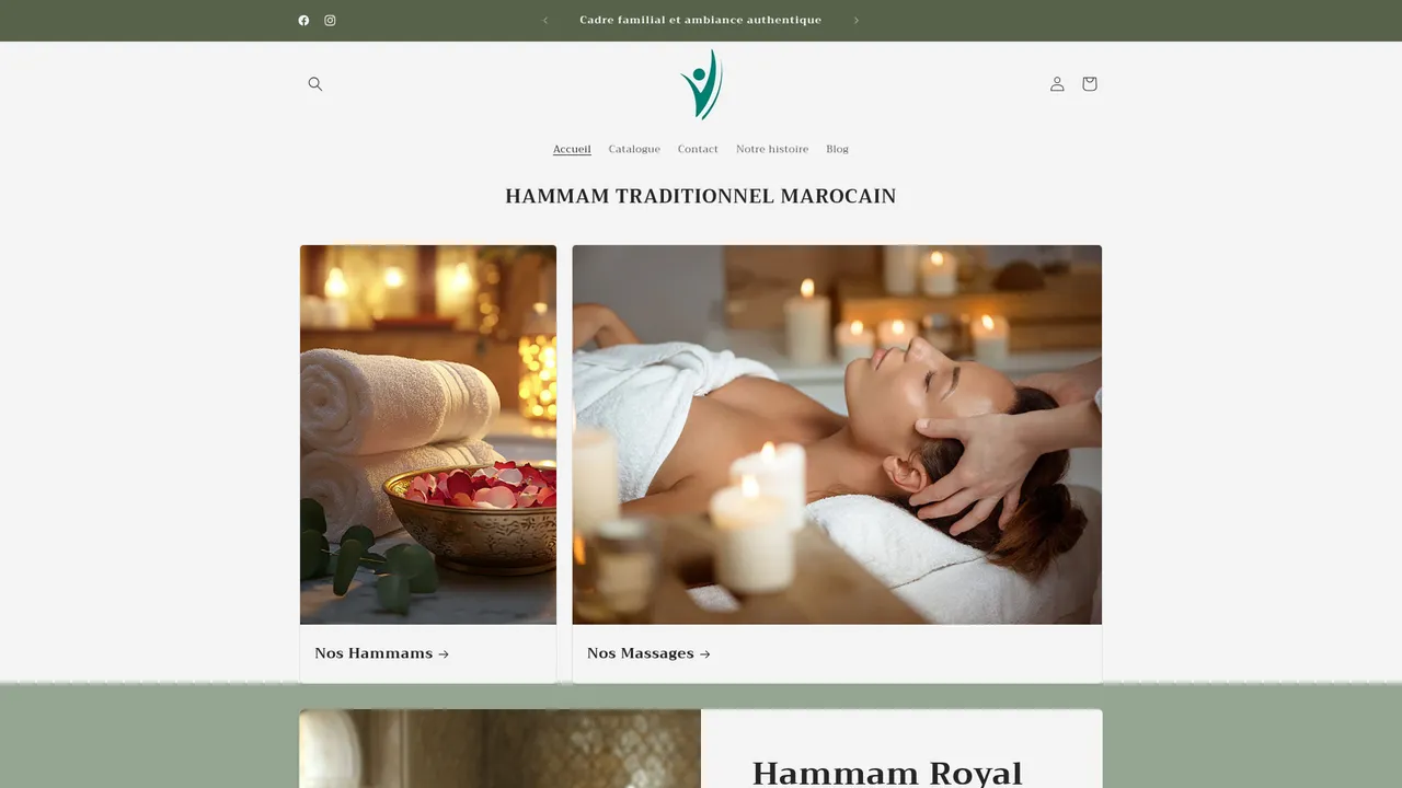 Screenshot de hammammarrakechuniversfitness.com