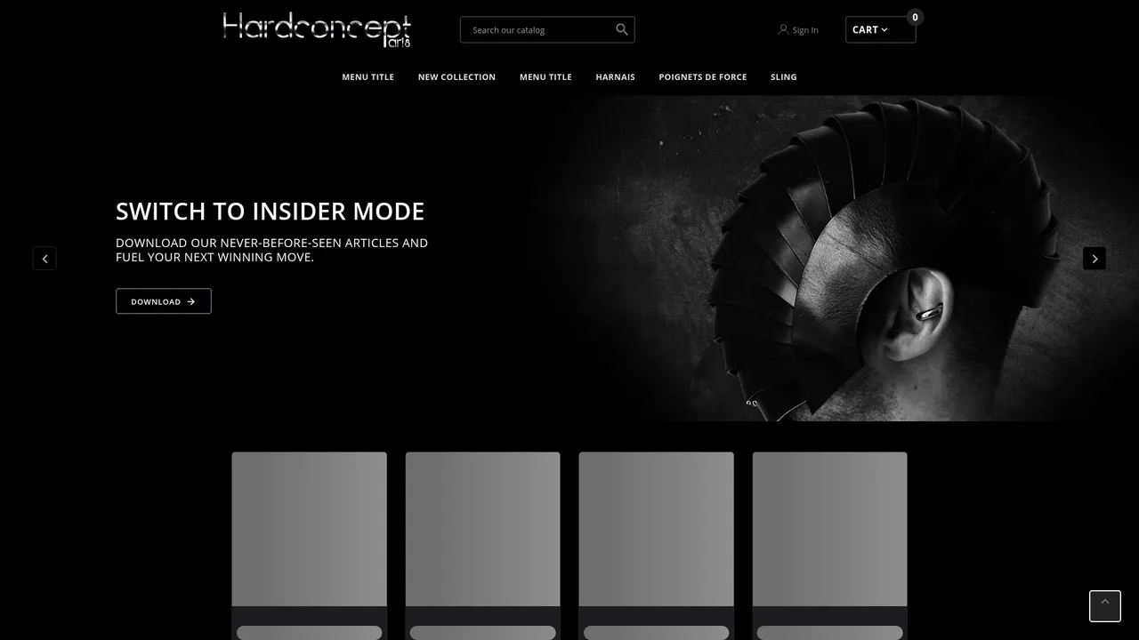 Aperçu du site Hard Concept