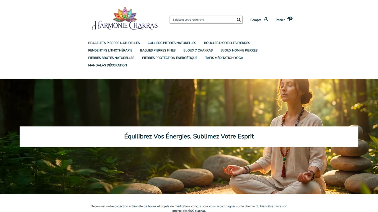 Aperçu du site Harmonie Chakras