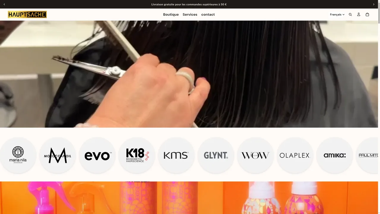 Aperçu du site HauptSacheShop