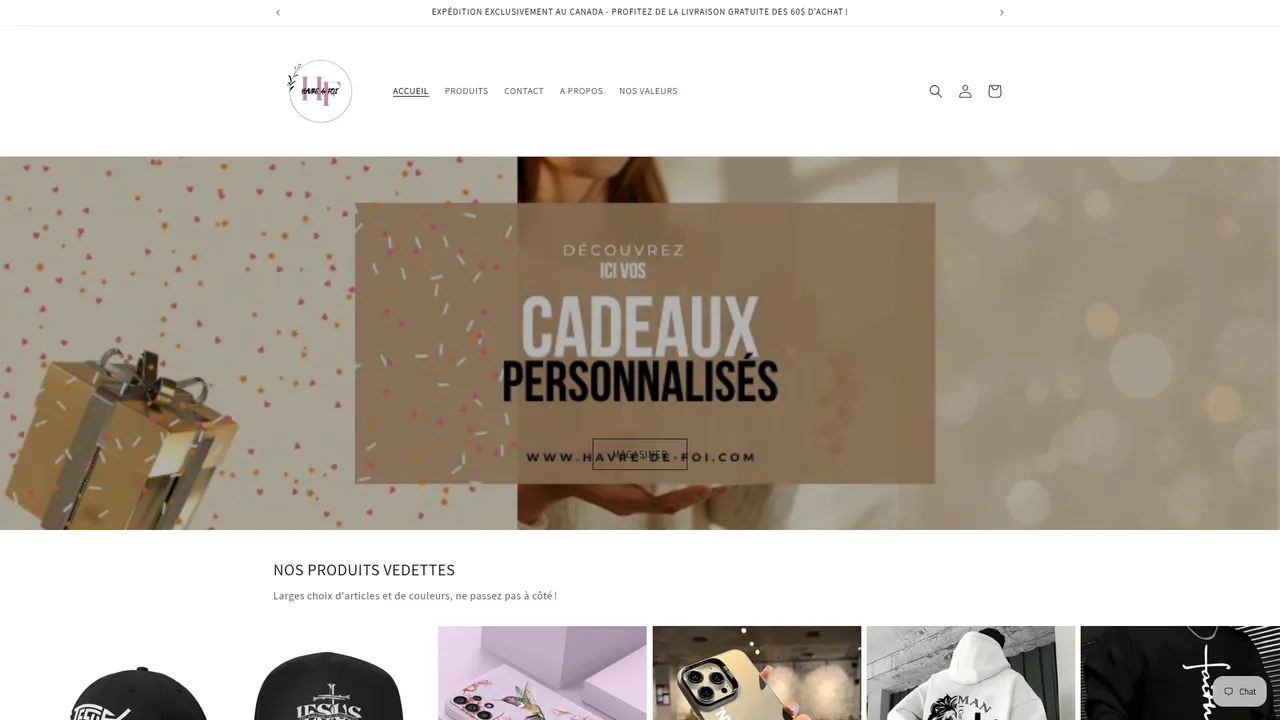 Aperçu du site Havre de foi