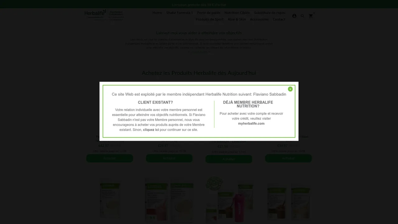 Screenshot de Healthy France shop