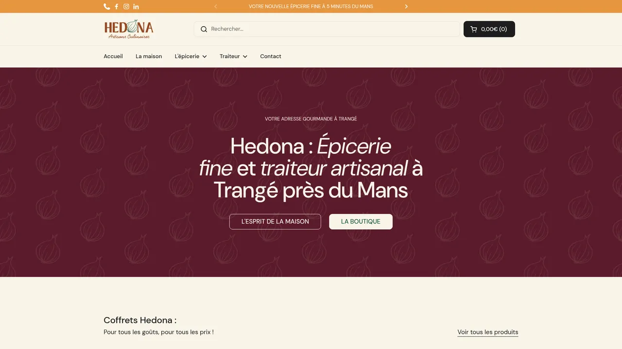Aperçu du site HEDONA