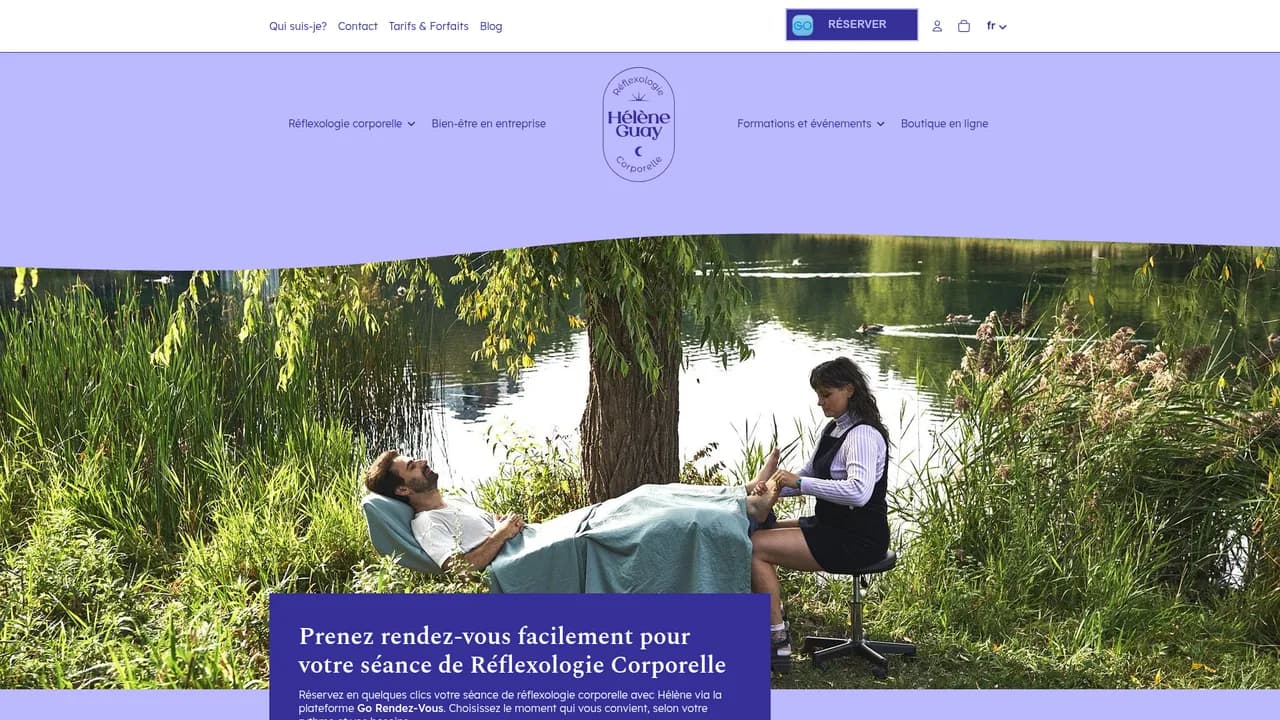 Aperçu du site Hélène Guay Réflexologie Corporelle
