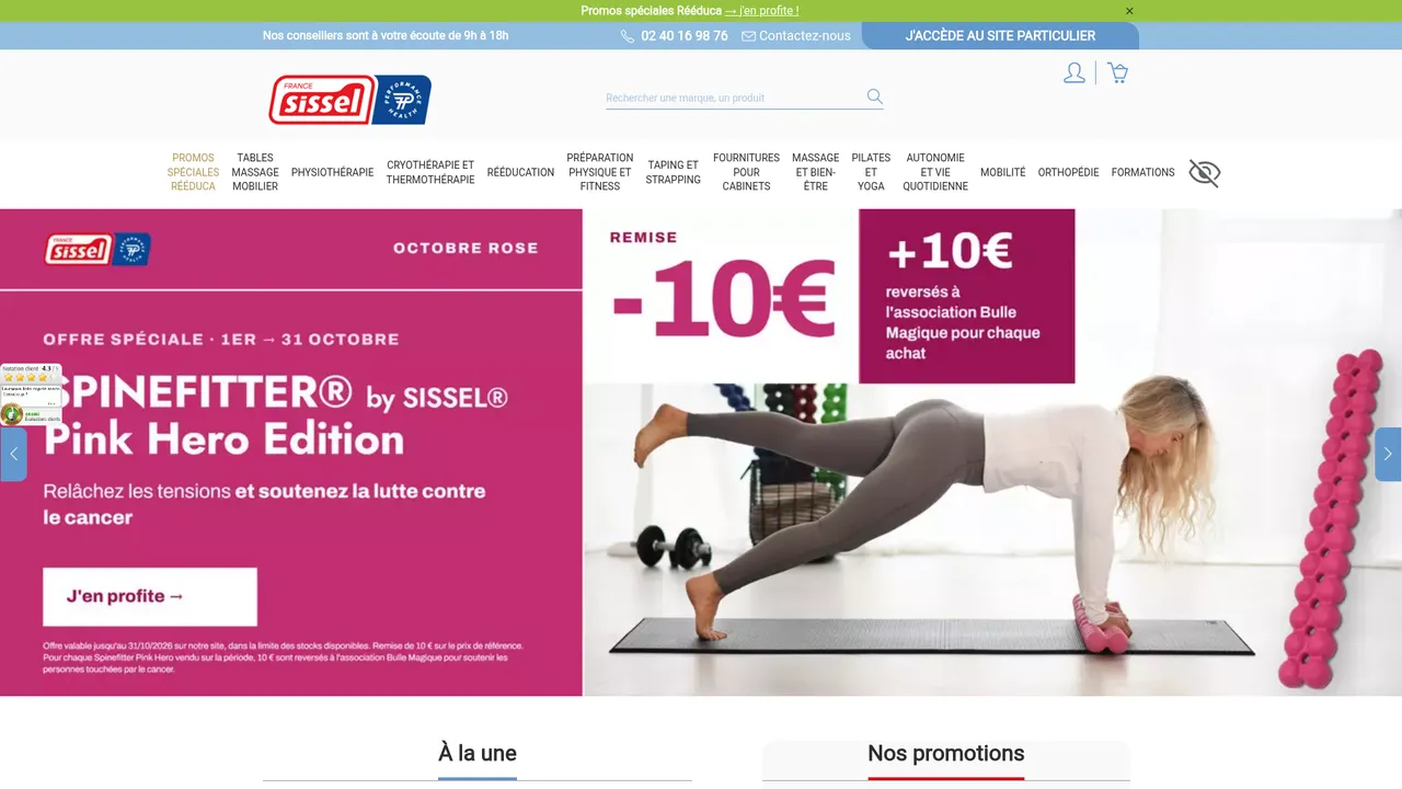 Aperçu du site Hélytis : matériel médico-chirurgical