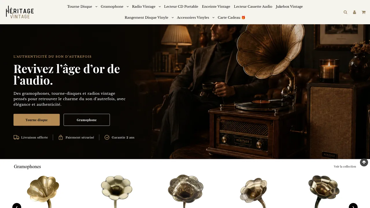 Aperçu du site heritage-vintage.com