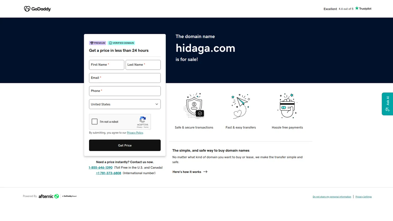 Screenshot de Hidaga.com