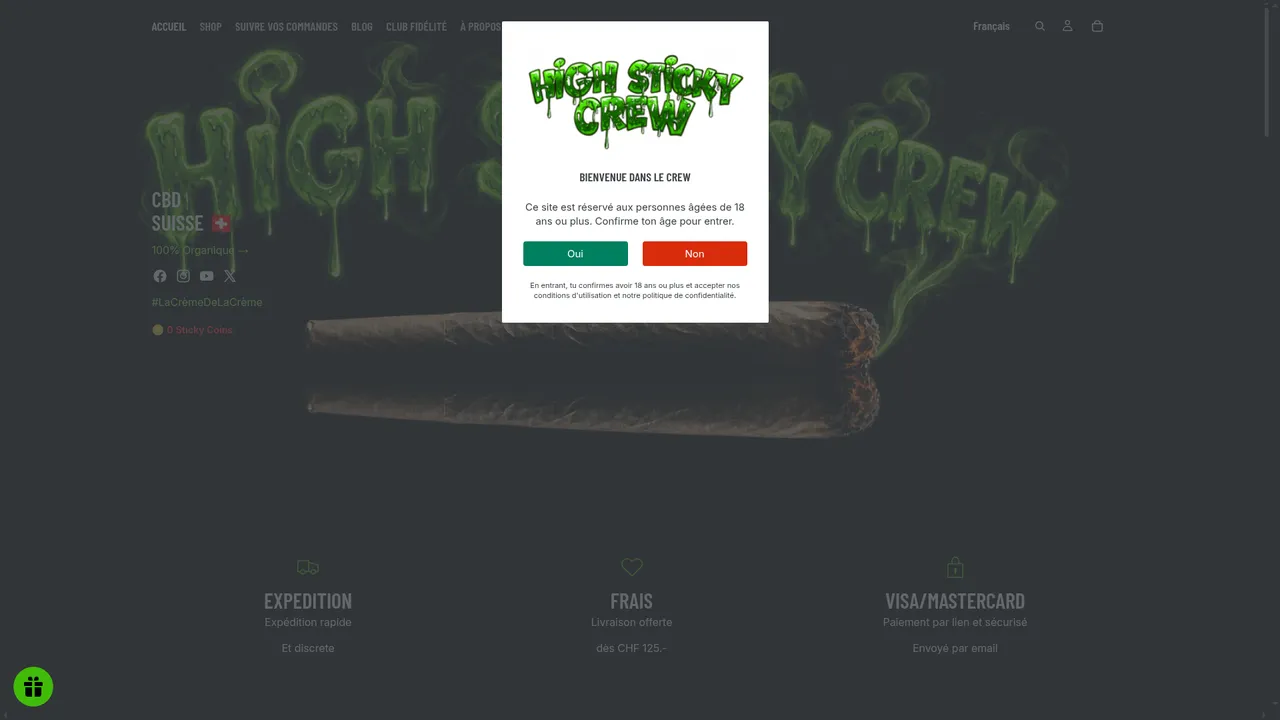 Screenshot de High Sticky Crew : Master CBD suisse