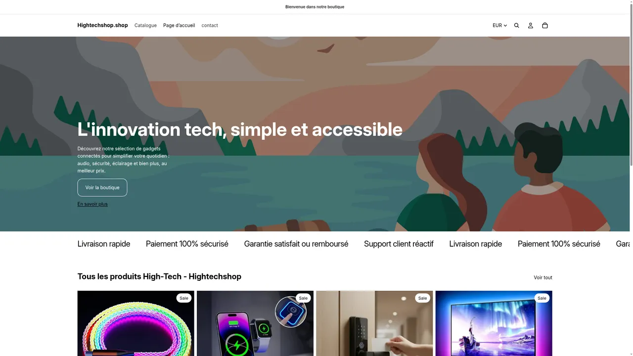 Aperçu du site Hightechshop.shop