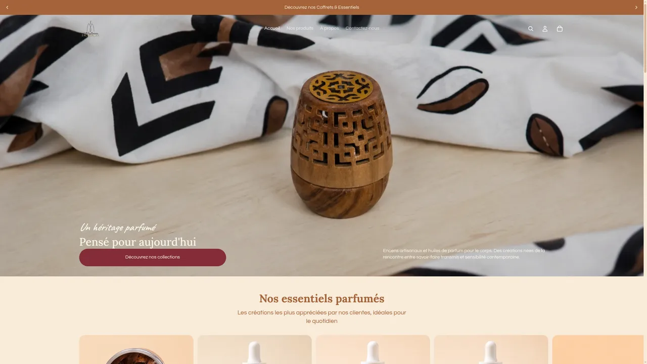 Aperçu du site Histoire d'Essences