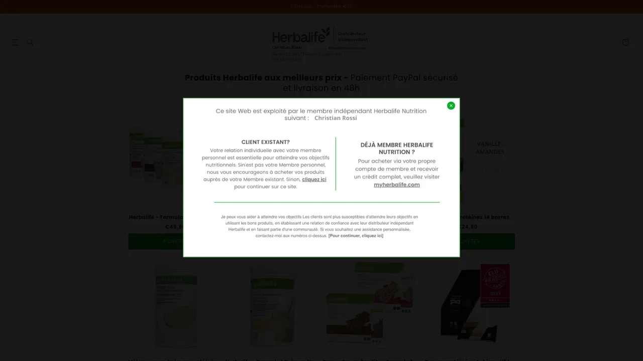 Screenshot de hlfshopfrance.com