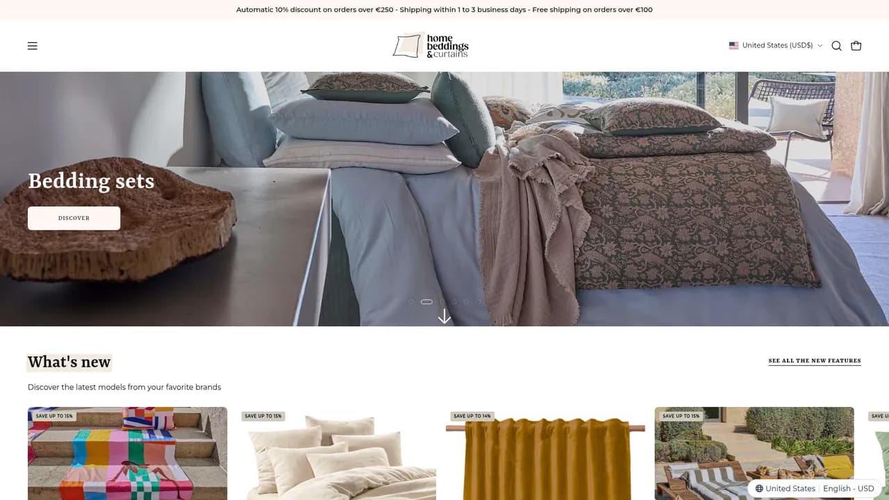 Screenshot de Home Beddings and Curtains