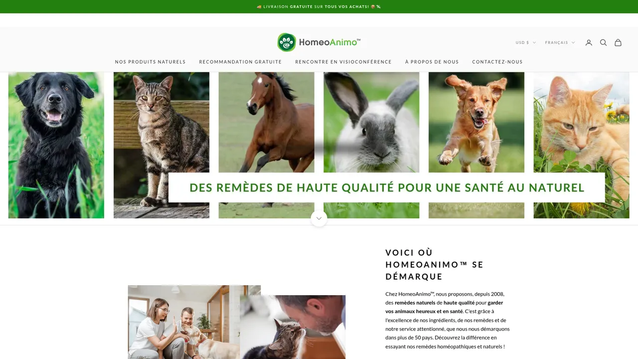 Aperçu du site HomeoAnimo