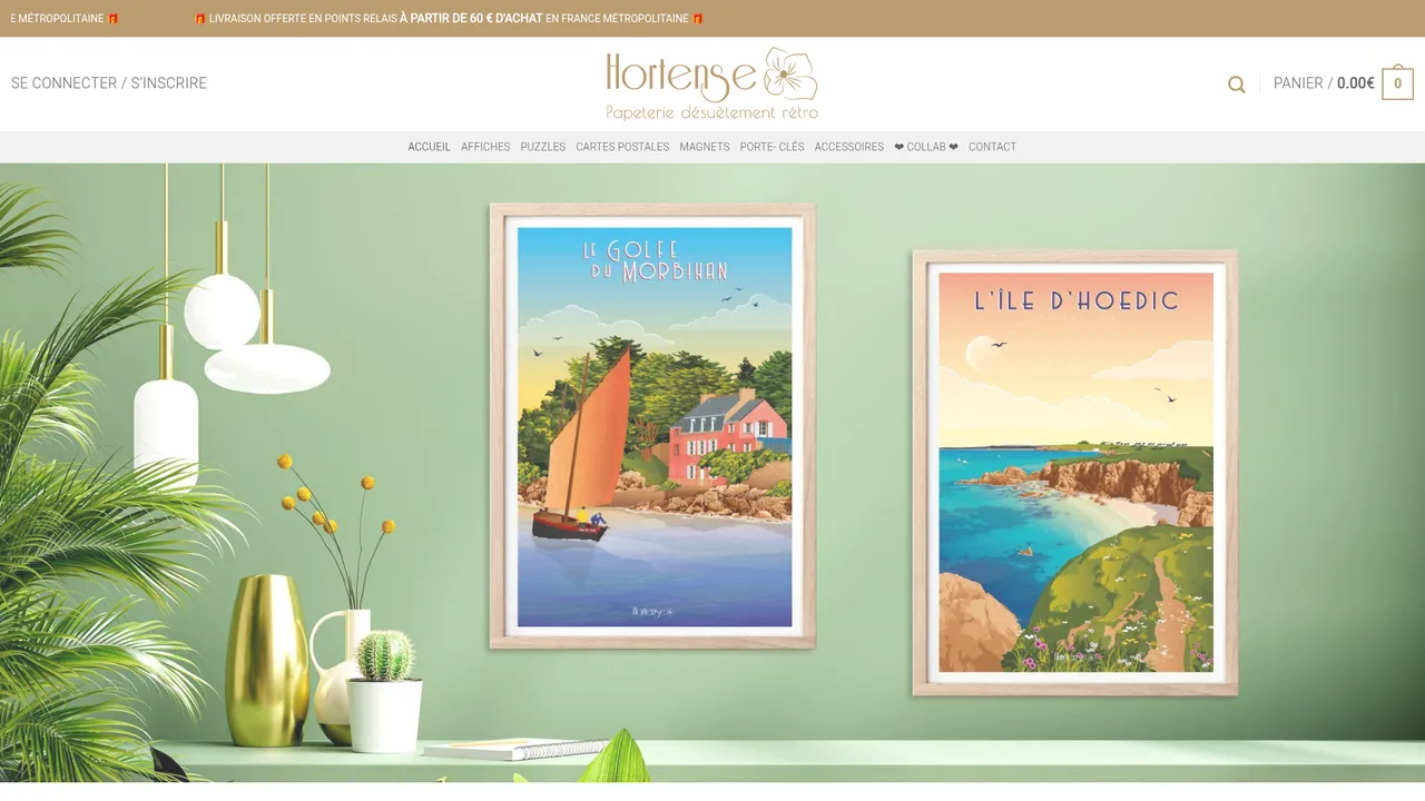 Aperçu du site Hortense Affiches