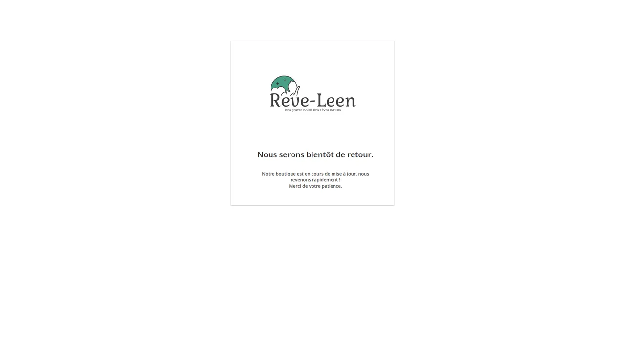 Aperçu du site reve-leen - boutique en ligne