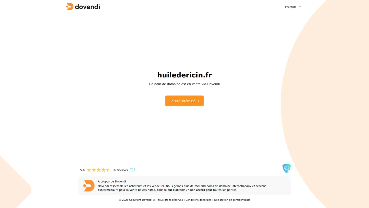 Aperçu du site Huiledericin.fr - Spécialiste en huile de ricin depuis 2010.