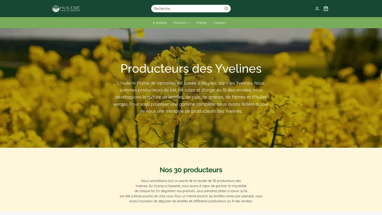 Screenshot de Huilerie Plaine de Versailles