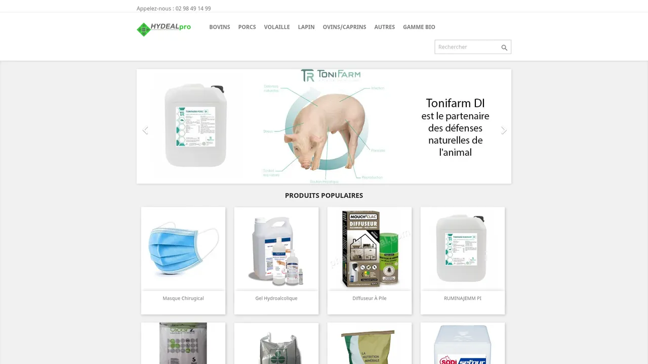 Aperçu du site Hydealpro